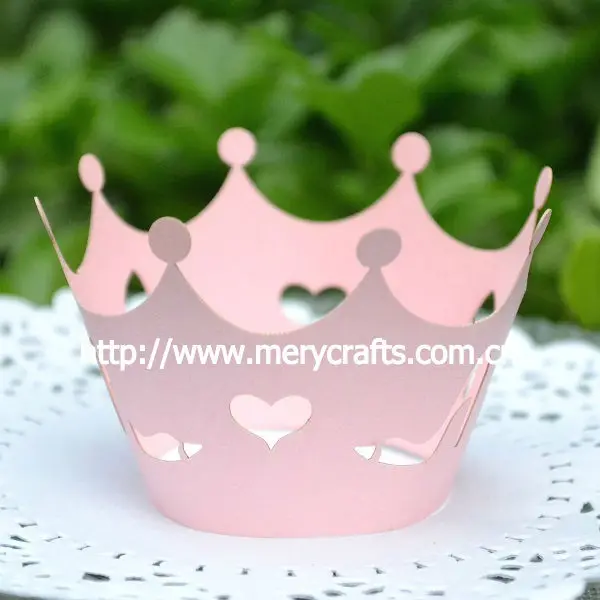 Creative Design Laser Cut Crown High Heel Cake Decoration Girls