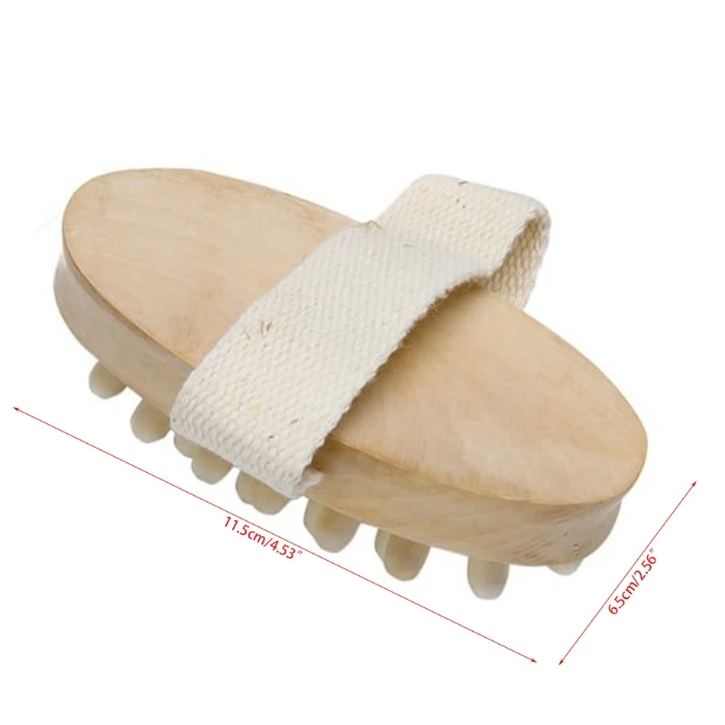 Brand New and High Quality Hand-Held Wooden Body Brush Massager Cellulite Reduction Relieve Tense Muscles