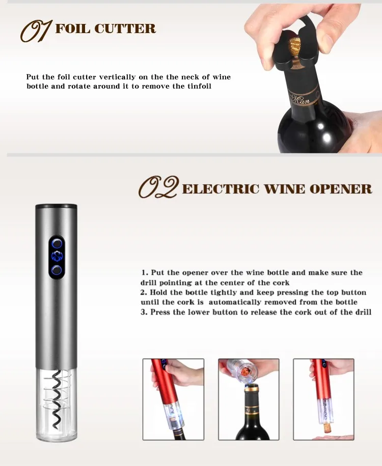 Electric wine opener set-4