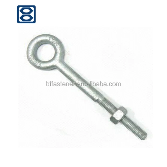 
full thread half thread long eye bolt forge 