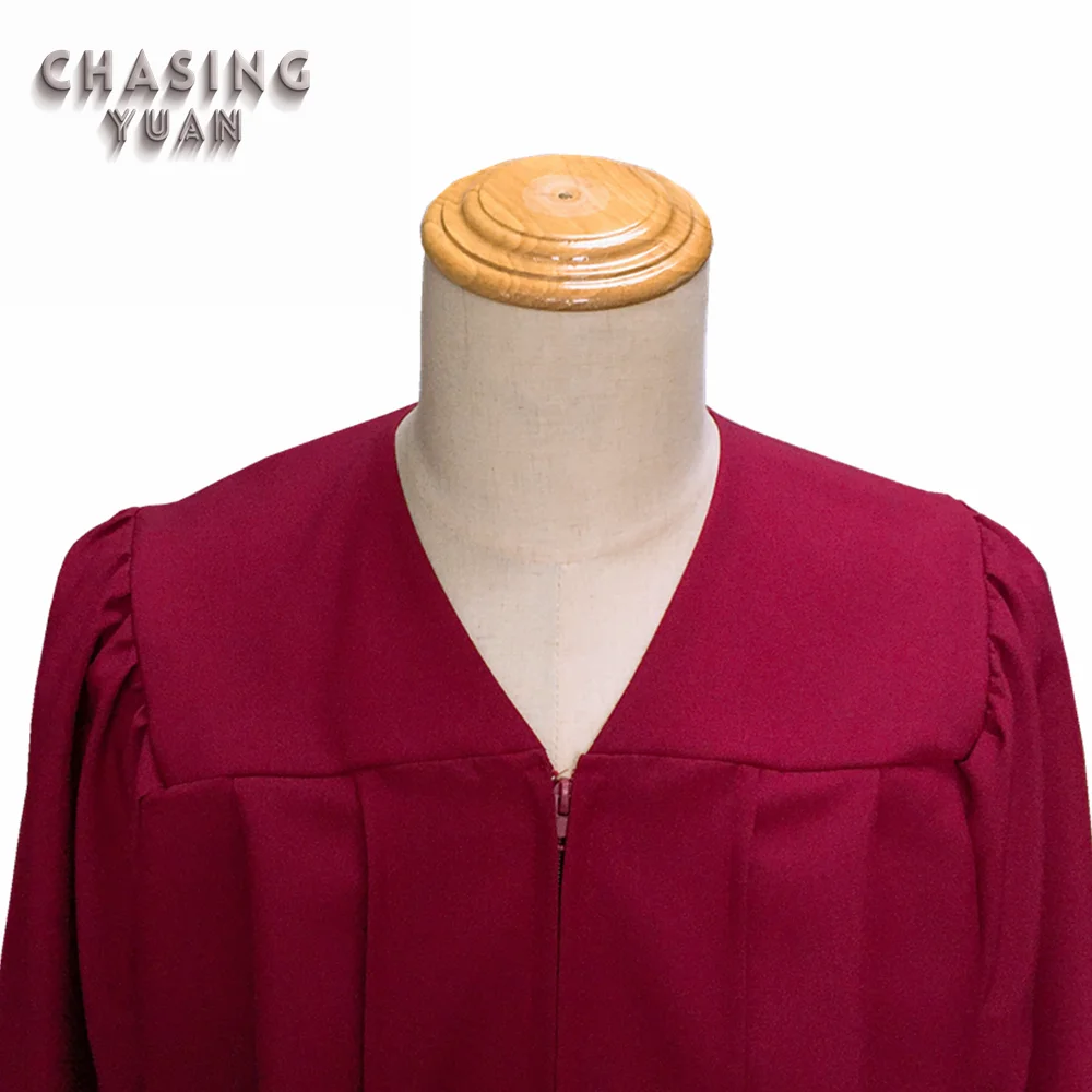 
High Quality Matte Maroon Choral Robe Church Gown 