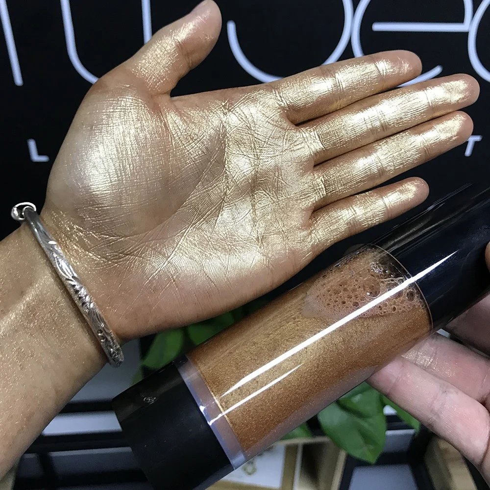 

Cosmetics wholesale highlighter bronzer shimmer spray face highlighter, 4 colors