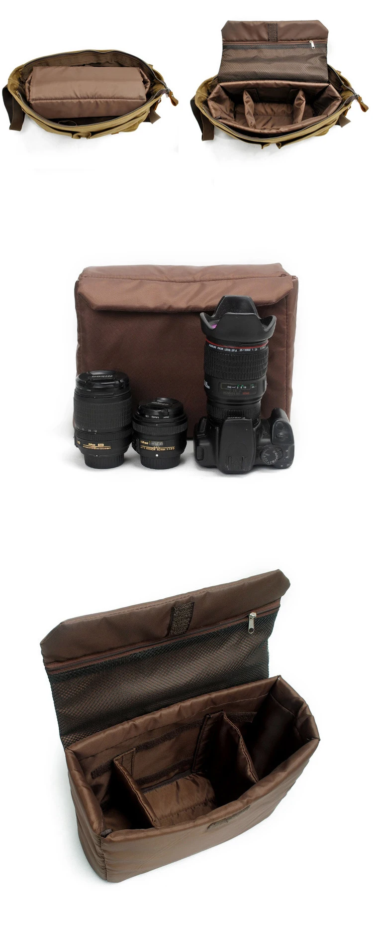 The latest popular vintage design waterproof waxed canvas unisex messenger bag briefcase digital gear camera bags