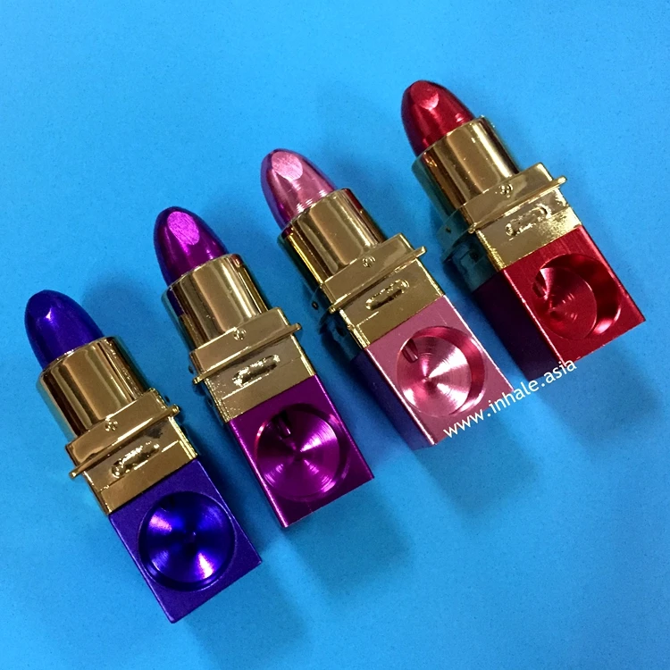 

Discreet secret Hidden Magic Novelty Gift For Woman Portable Metal Lipstick Pipe for smoking