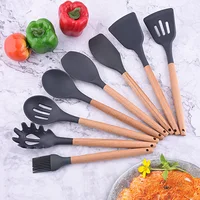 

Amazon Top Sale 2019 Silicone Accessories Food Grade 9pcs Kitchen Utensils Set