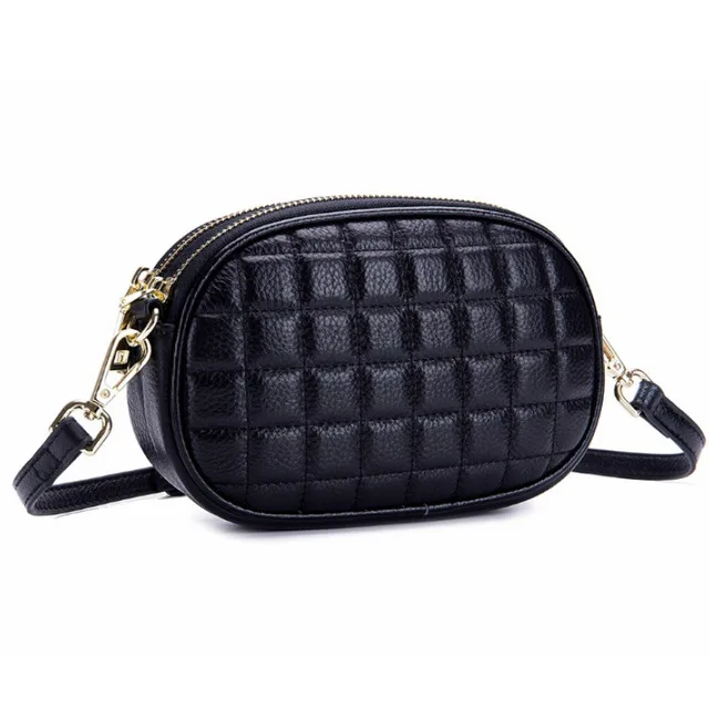 

2020 New Design Luxury Black Plaid Cross Body Bags For Ladies Soft Leather Womens Handbags