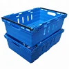 Multi Use in Farm Fruit Vegetable Plastic Basket Mesh Blue Portable Container Eco-friendly Plastic Crates