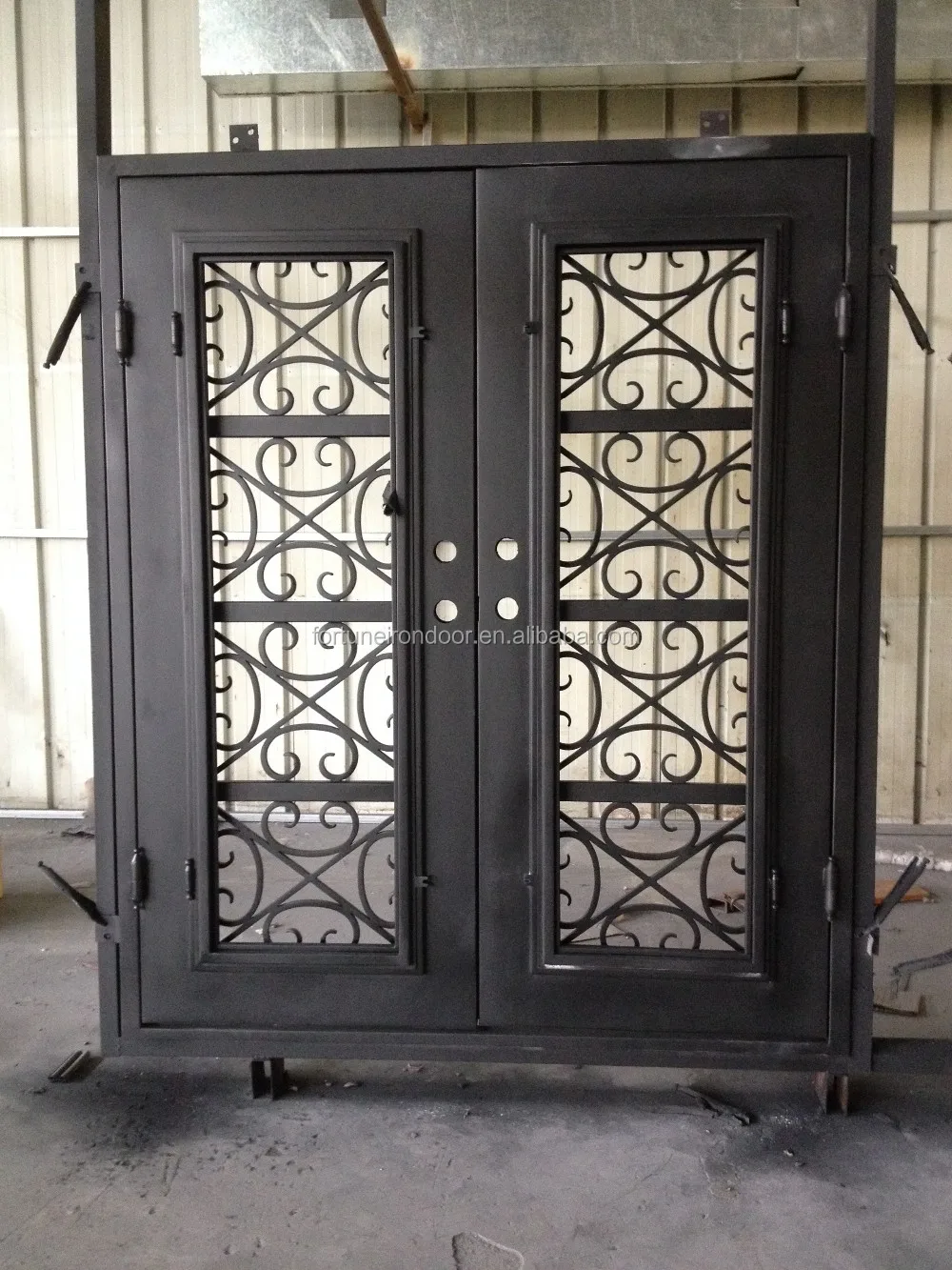 Wrought Iron Luxury Security Door Pre Hung Exterior Door Made In