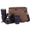 YD-3191 vintage quality unisex custom video leather canvas dslr camera bag , camera shoulder bag dslr