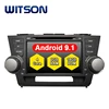 WITSON Quad-Core Android 9.0 8 inch touch screen car radio gps For TOYOTA Highlander car navigation system