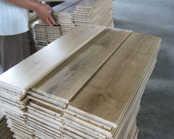solid ash white wood flooring with interlocking design