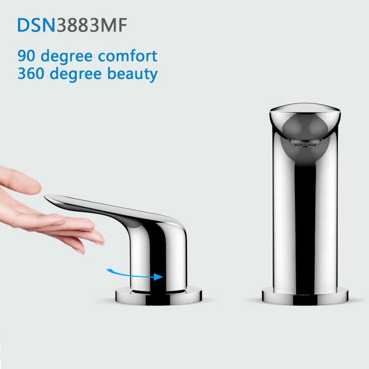 Huida New Design 500,000 Test Bathroom Artistic Brass Faucets 3 Hole