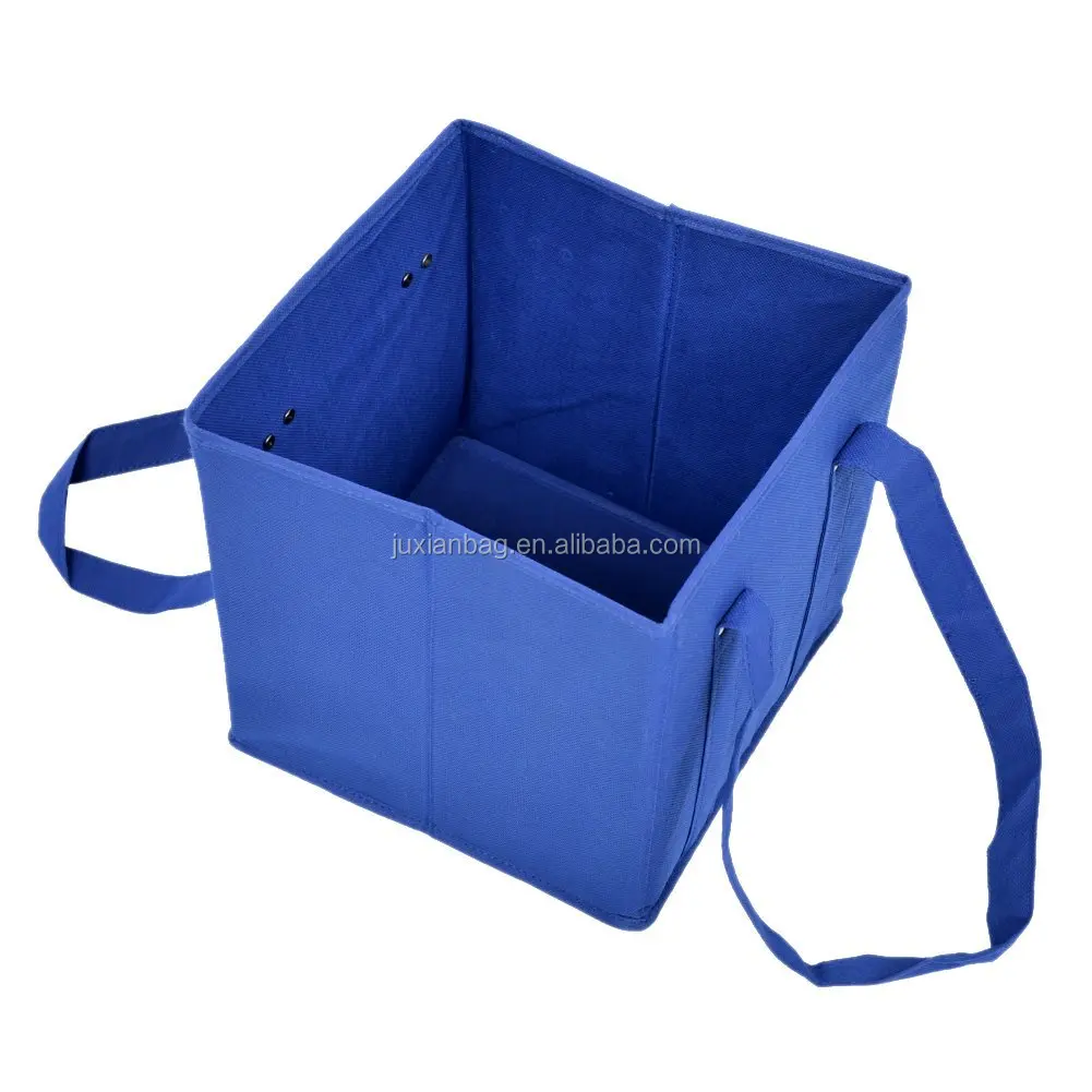 Reusable Grocery Shopping Box Bags (3 Pack Gray), View collapsible