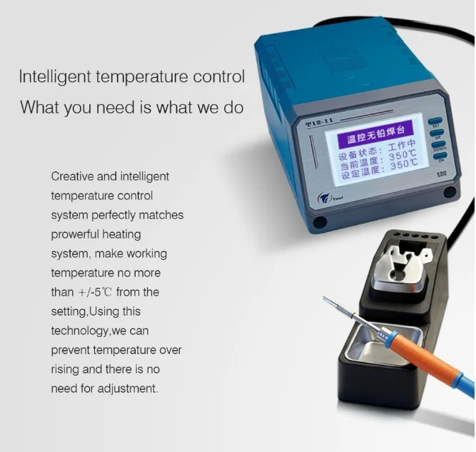 2018 new design T12-11 Hot Air SMD Soldering station Quick Heating Rework Station online