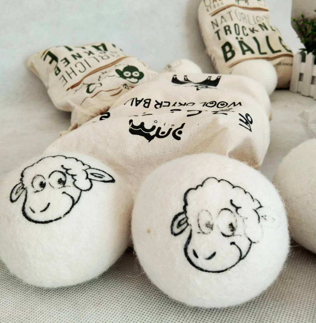 

100% Premium Organic Felt Wool Dryer Balls - SOLID - No Fillers like Naturally Soften Laundry ~ Eliminate Static, White grey dark grey