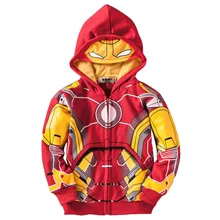 Os Vingadores Homem De Ferro Crianças Hoodies Camisola Das Meninas Dos Meninos Casaco de Primavera Outono Crianças Manga Longa Outwear Ocasional Roupa Dos Miúdos