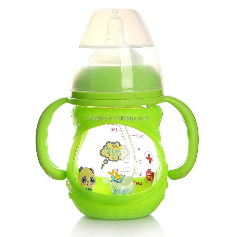glass feeding bottle with cover
