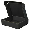 Custom high quality hard black corrugated box luxury t shirt mailer packaging box