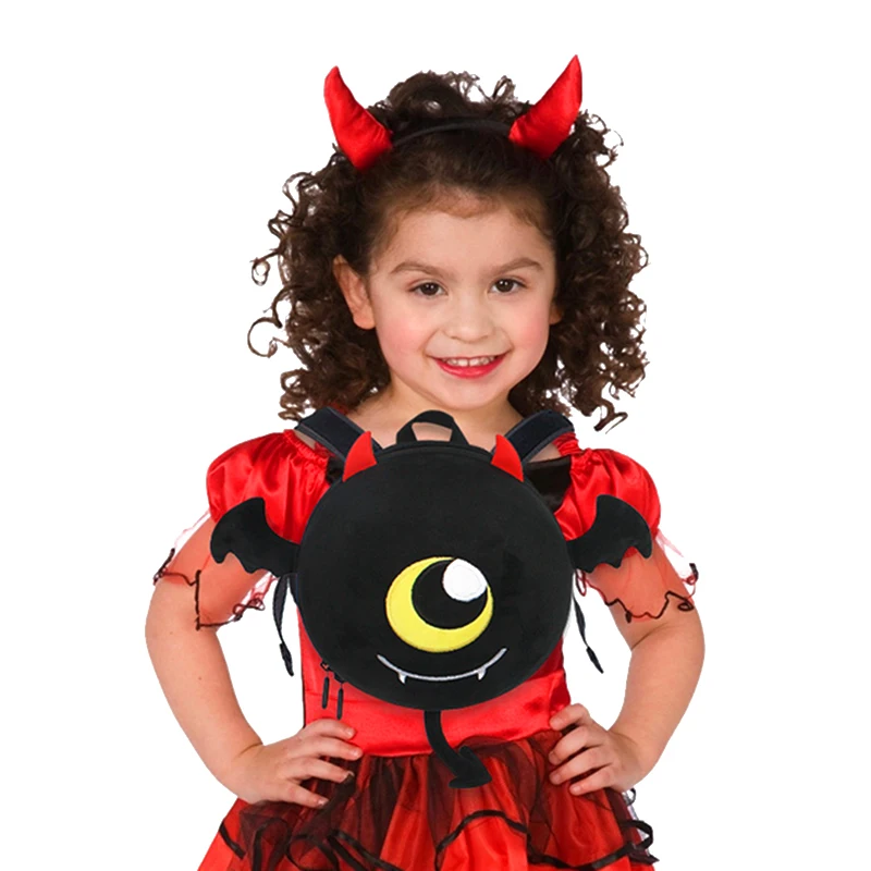 

kids bags school backpack china for girls, cartoon backpack school bag for children, red little devil demon backpack for school