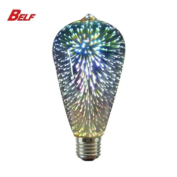 Shape Fireworks Led Light Bulb Star E27 Christmas Day Antique