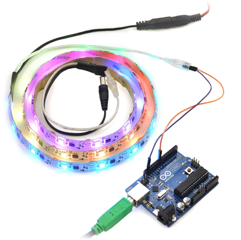 addressable led strip controller magic RGB IP67 DC5V Individually Addressable arduino Full Color WS2801 Chip LED Strip 32LEDs/M