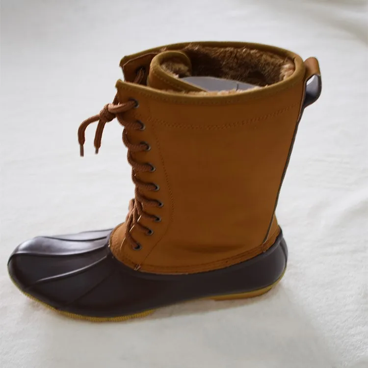 womens lace up long quilted snowboots