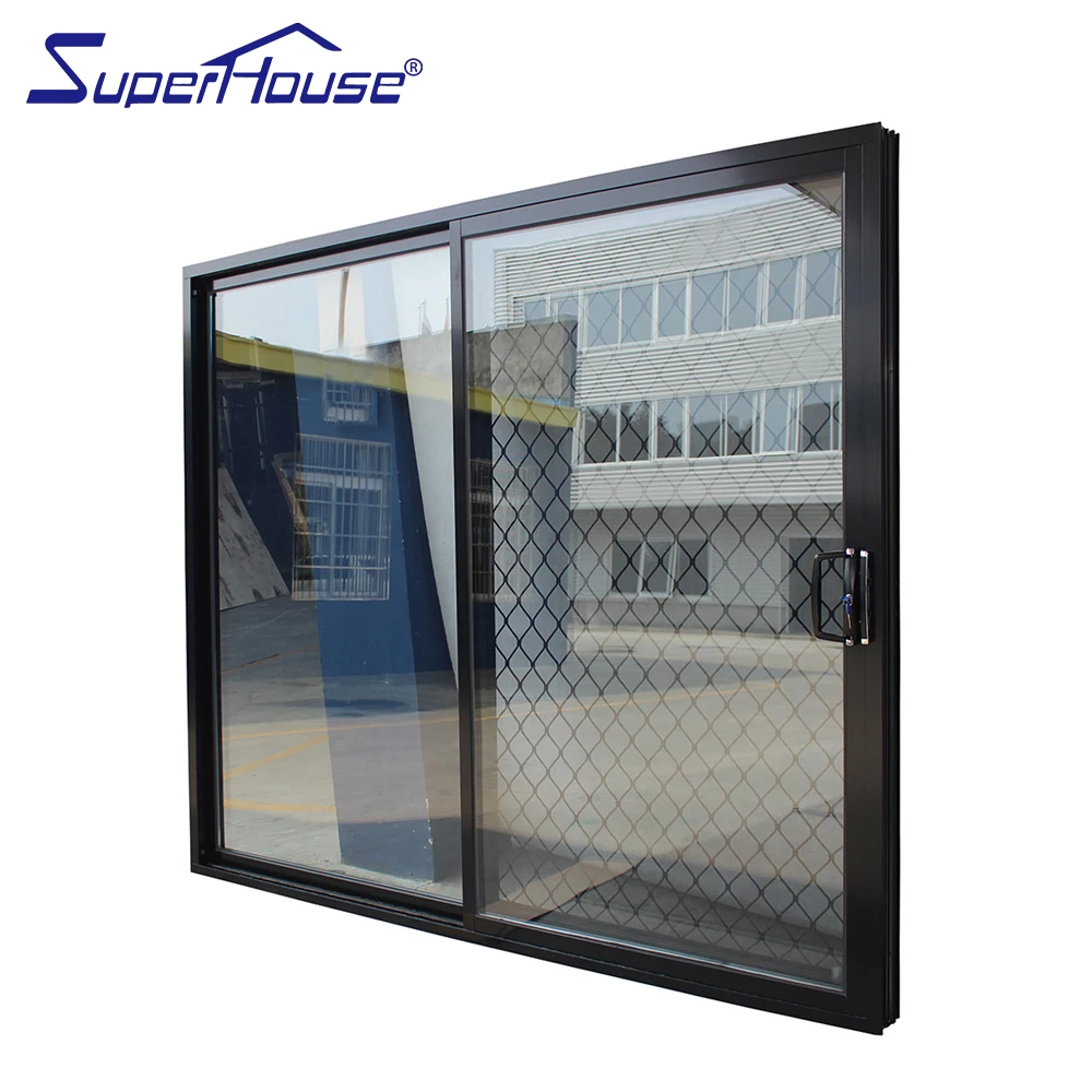 China Windows & Doors Manufacturer Aluminium Sliding Window With Iron Window Grill Design