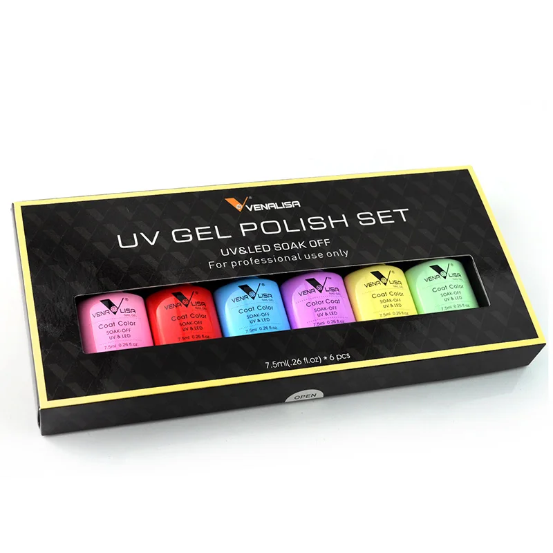 

2023 Venalisa 6PCS/Kit Gel Nail Polish Manicure gift kit OEM ODM Private Your Label Nail Gel Polish Lacquer Varnish Complete Kit