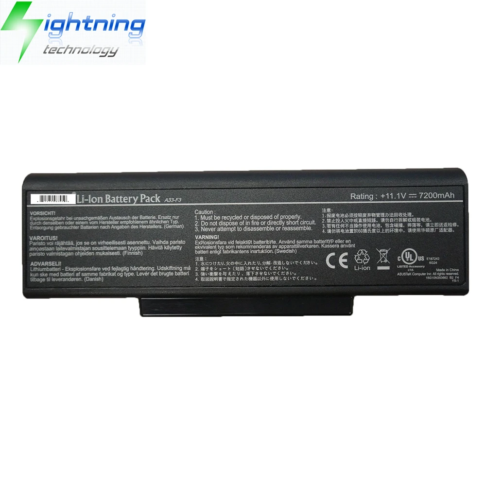 Oem New Genuine Original Battery For Asus Notebook Battery A33f3 11.1v 7200mah Laptop Battery