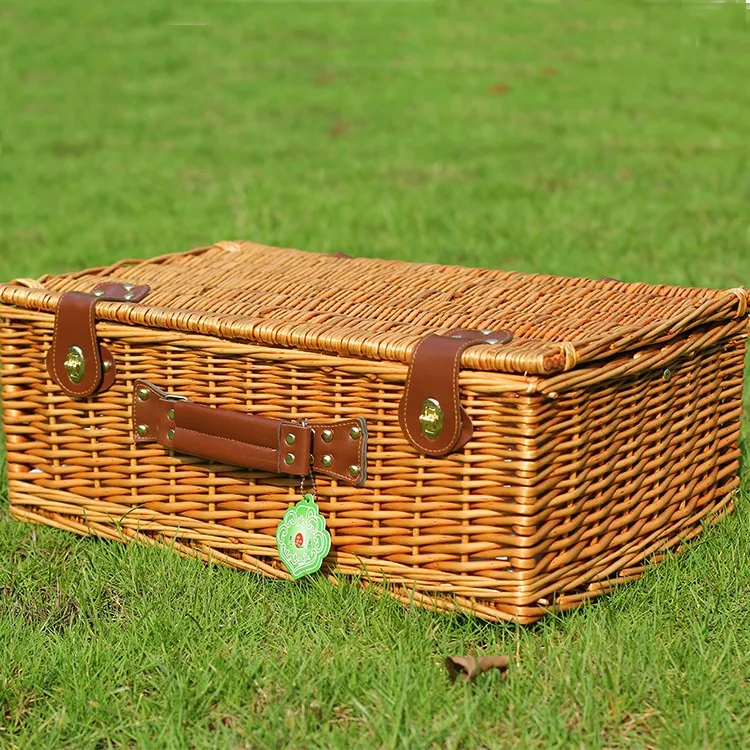 Direct Factory Woven Rattan Wicker Picnic Basket With Buckle Lid Buy