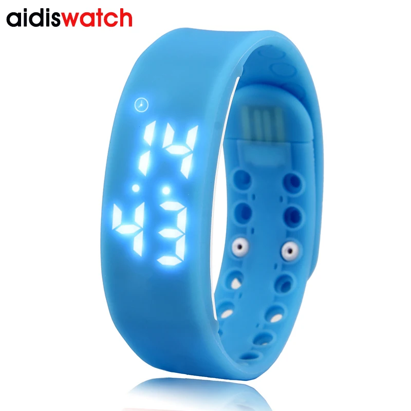 

Smart digital Wristwatches Pedometer Sports Wristband Watch Male and Female Temperature Display Students USB Watches