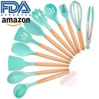 

Amazon Kitchenware 11pcs cooking tools utensils silicone utensils set