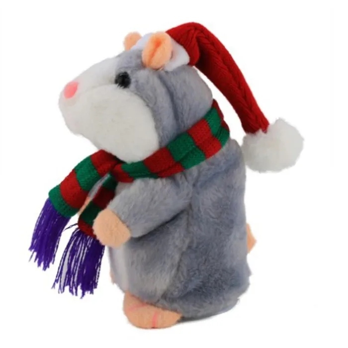 cute repeating talking plush hamster