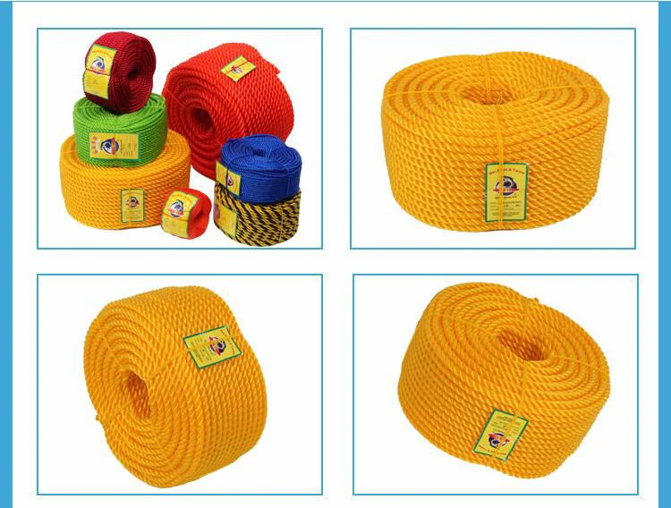 Twisted poly dacron fishing net twine double polyester colored 6mm 5mm nylon braided PE ROPE
