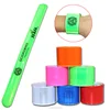 Promotional Gift Custom Logo Printing Blank Reflective Silicone Slap Bracelet
