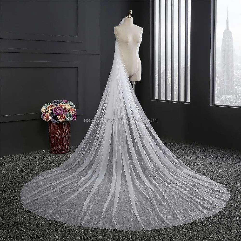 

Soft Tulle Veils Wedding Bridal Cathedral Veil 3M long