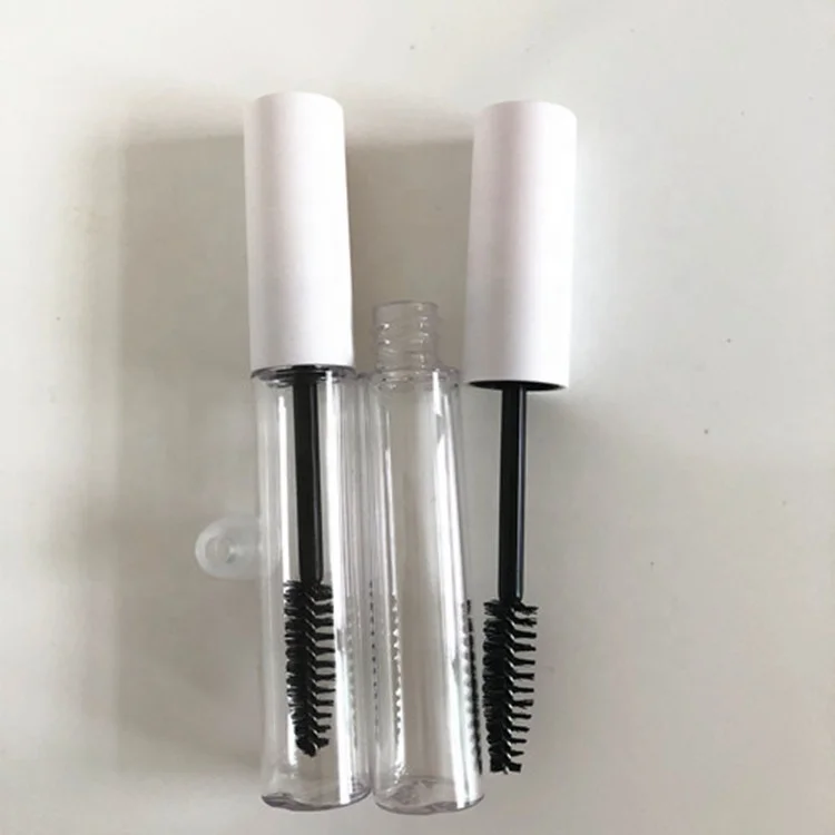 
10ml white empty clear mascara tube with brush , 10ml empty best transparent mascara tubes empty ,elegant empty tubular 