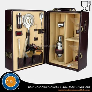 Image of 2017 promotion 5pcs metal stainless steel wine cocktail shaker bar tool set for gift