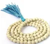 Alibaba Website 8mm 108 White Turquoise Beads Buddhist Prayer Mala Necklace with Tassel