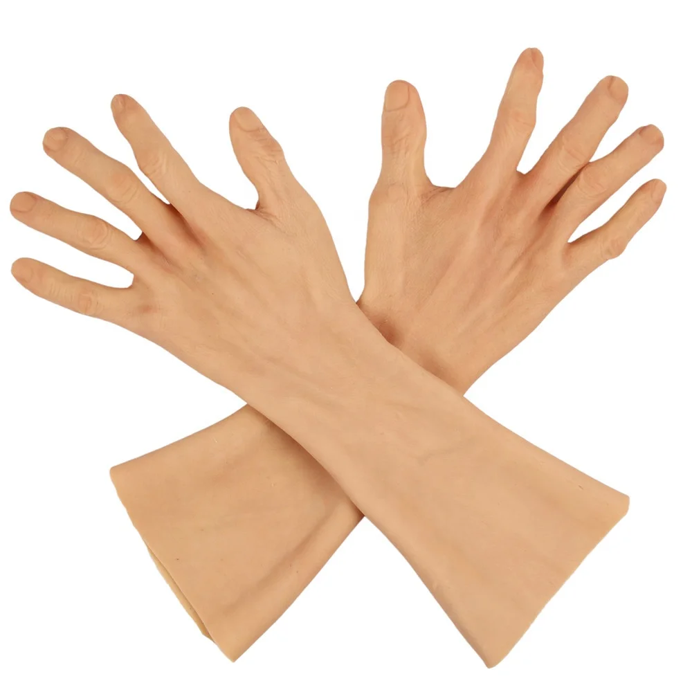 

Highly Simulated Skin Artificial Silicone Hand Glove Cover Scars Silicone Hand Prosthesis For Hand Injuries Crossdresser