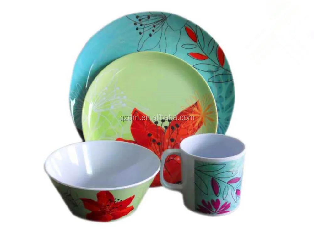 Hot Sale 4 Pieces Melamine Dinner Set