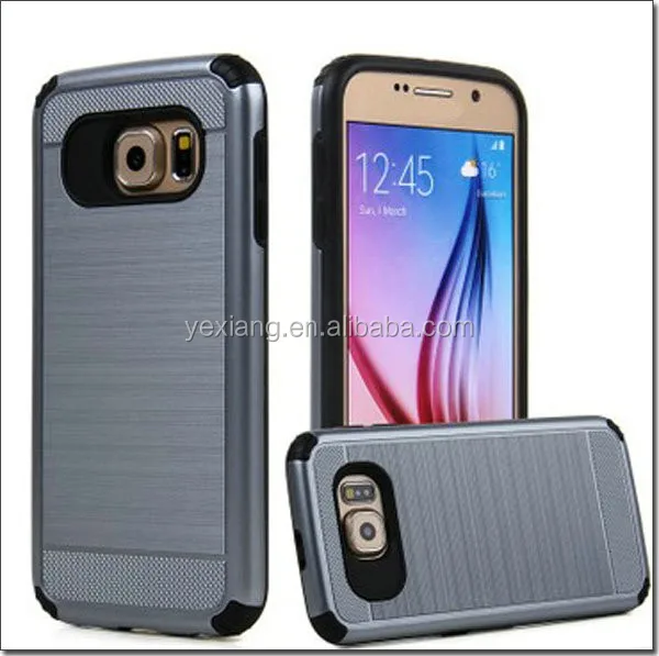 

Yexiang 2 in 1 silicone + pc hybrid combo case for samung S6 edge cover, Can do any color