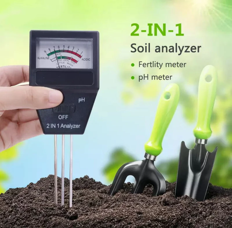 Portable 2 In 1 Garden Digital Soil Npk Nutrient Detector Plants