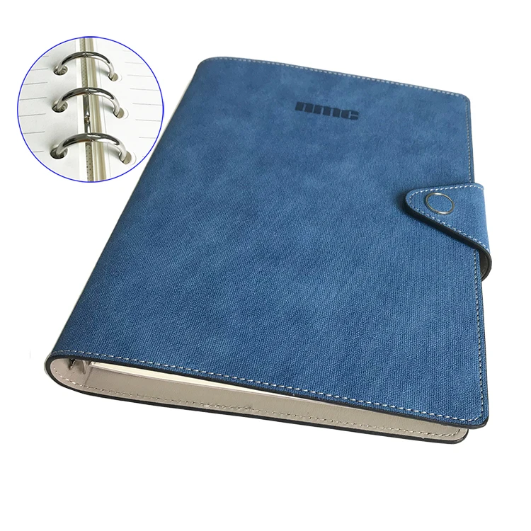 source customized spiral bound hardcover leather ring binder a5 