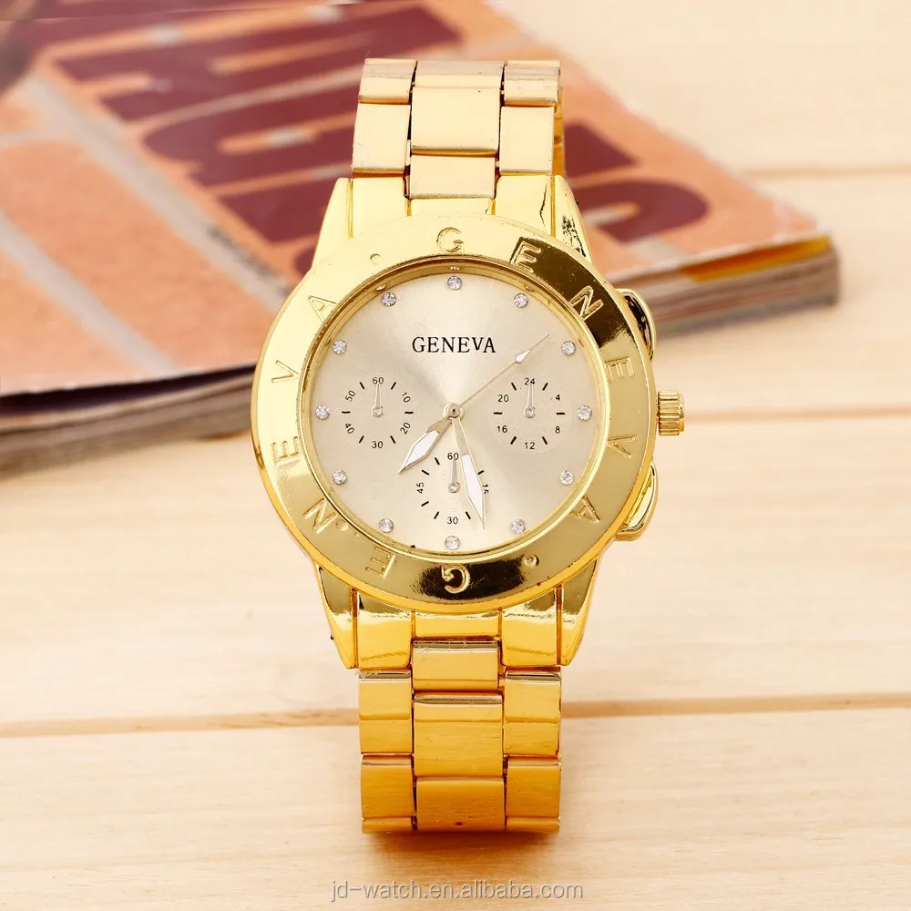 

Luxury Diamond Ladies Geneva Wrist Watches