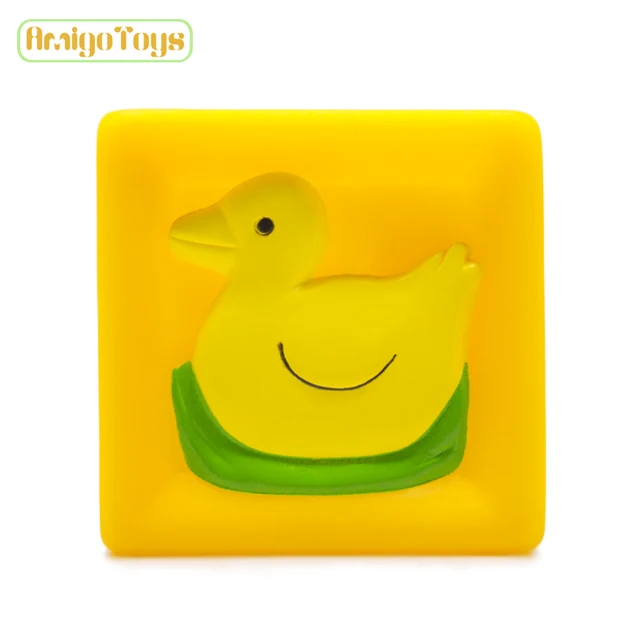 
Customized Fun Educational PVC Vinyl Rubber Duck Baby Kids Floating Block Bath Toys 