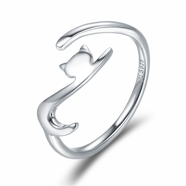 

Cat Opening Ring Qings Plain 925 Sterling Silver Adjustable Rings