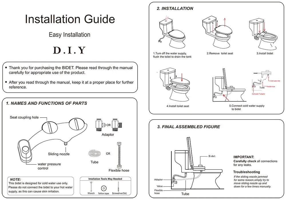 Self Cleaning Single Nozzle Women Anus Cleaning Bidet Attachment Buy