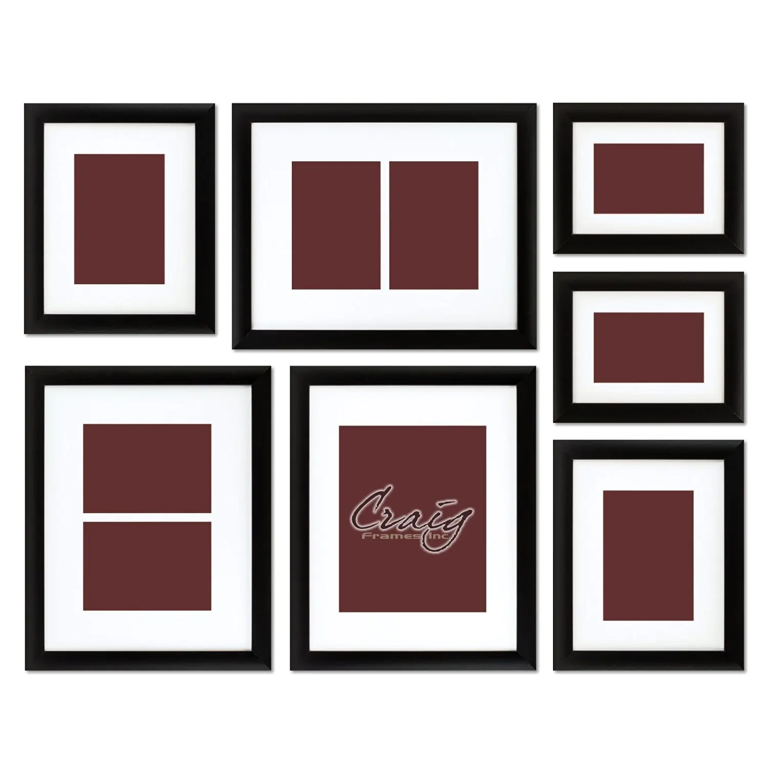 Buy Craig Frames 1wb3bk Picture Frame 7 Piece Wall Set Black