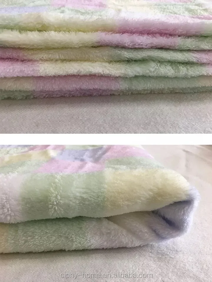 
High Quality Embroidery Plush Print Blanket Plush Toys Children Flannel Baby Warm Blankets As Gift 